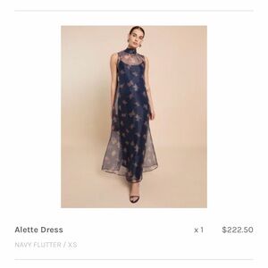 FEW MODA Alette Dress in Navy Flutter